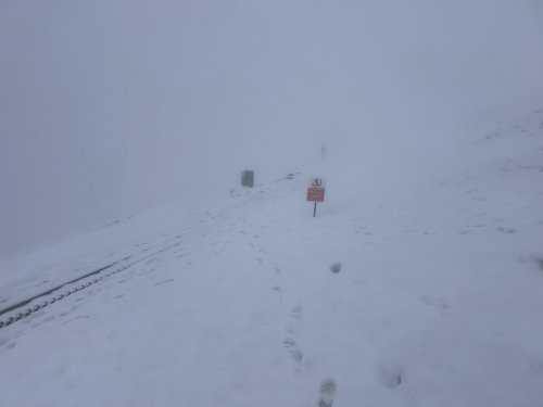 Cwellyn (Snowdon Ranger) path crossing the tracks